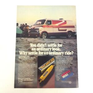 Vintage Dodge Custom Panel Van Print Ad Surf Beach 1978 Collector Wall Display